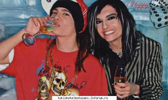 Bravo din Germania le-a urat "la multi ani" - shi eu am revista mi-am cumparat-o din italia dar - Tokio Hotel