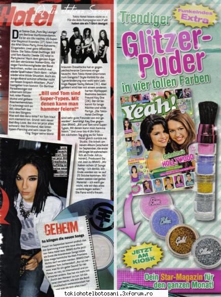 Cantaretzu` nostru :D - interviul In September, the new Tokio Hotel album - Bill Kaulitz(vocal)