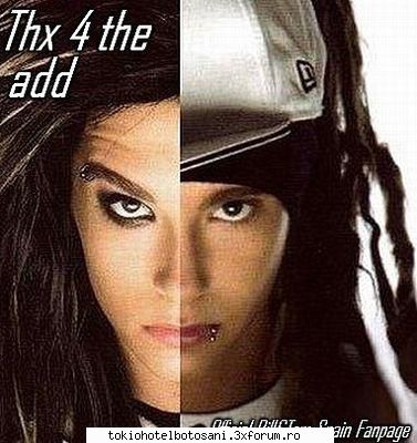 mamaaaa.....ce mrf e clipu`:X:X:X:X - da... maddy : melodia aceasta se potriveste atat - Tom Kaulitz(chitara)